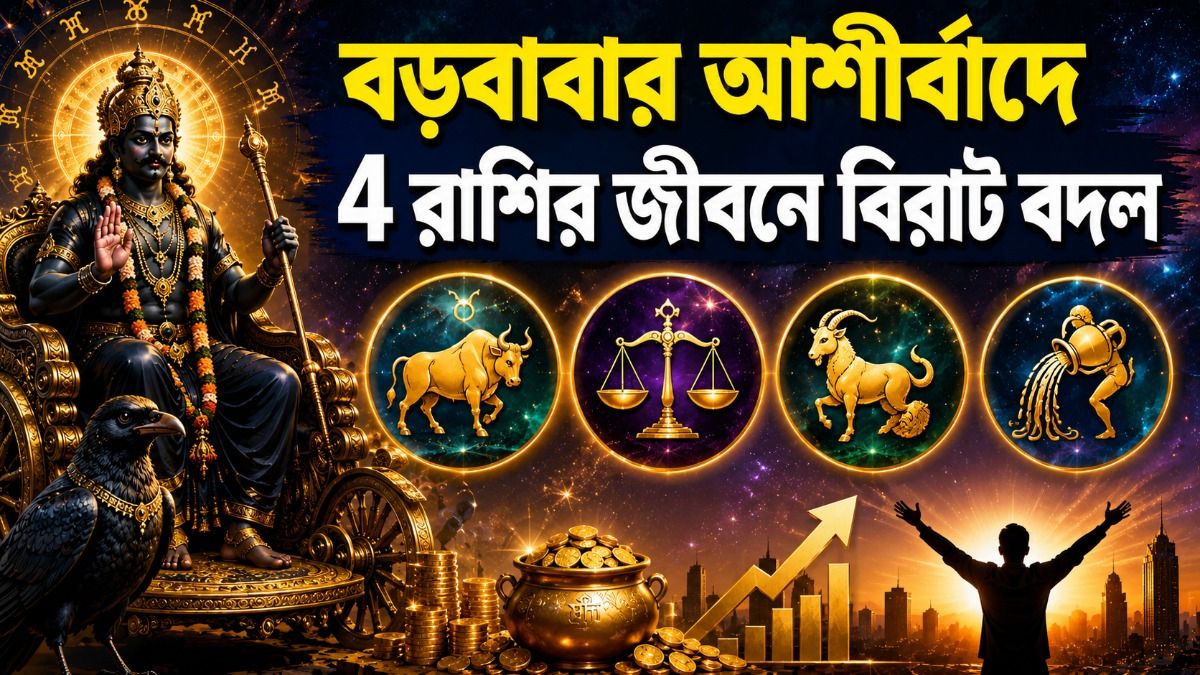 শনিদেবের লাকি রাশি কারা? বড়বাবার শুভ দৃষ্টি পড়বে এই ৪ রাশি উপর