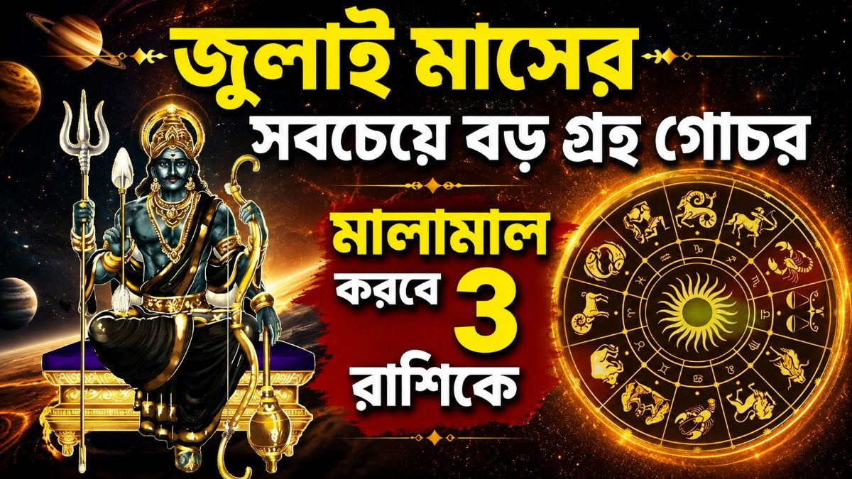 জুলাইয়ের শেষে শনি কপাল ফেরাবে ৩ রাশির, ভাগ্যে বড় আর্থিক যোগ