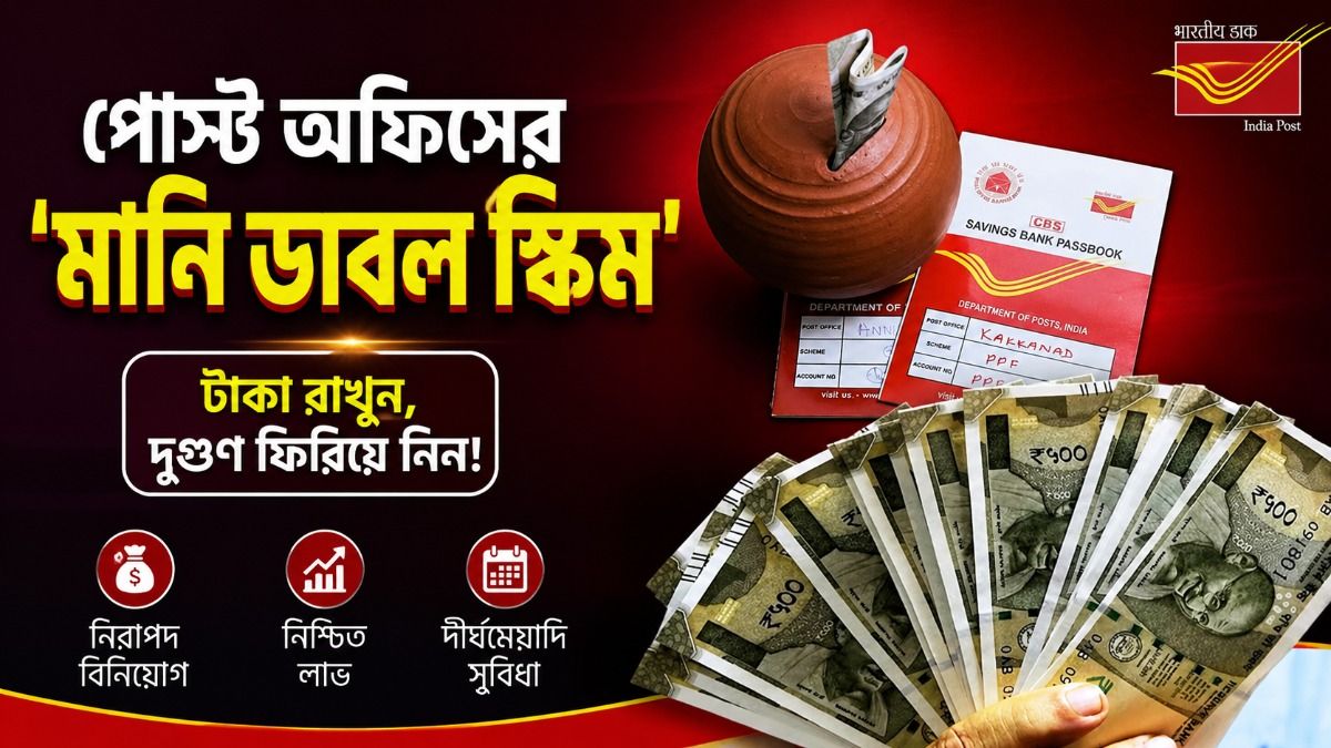 যত টাকা রাখবেন, ফেরত পাবেন ডাবল; Post Office-র এই স্কিমে করুন বিনিয়োগ