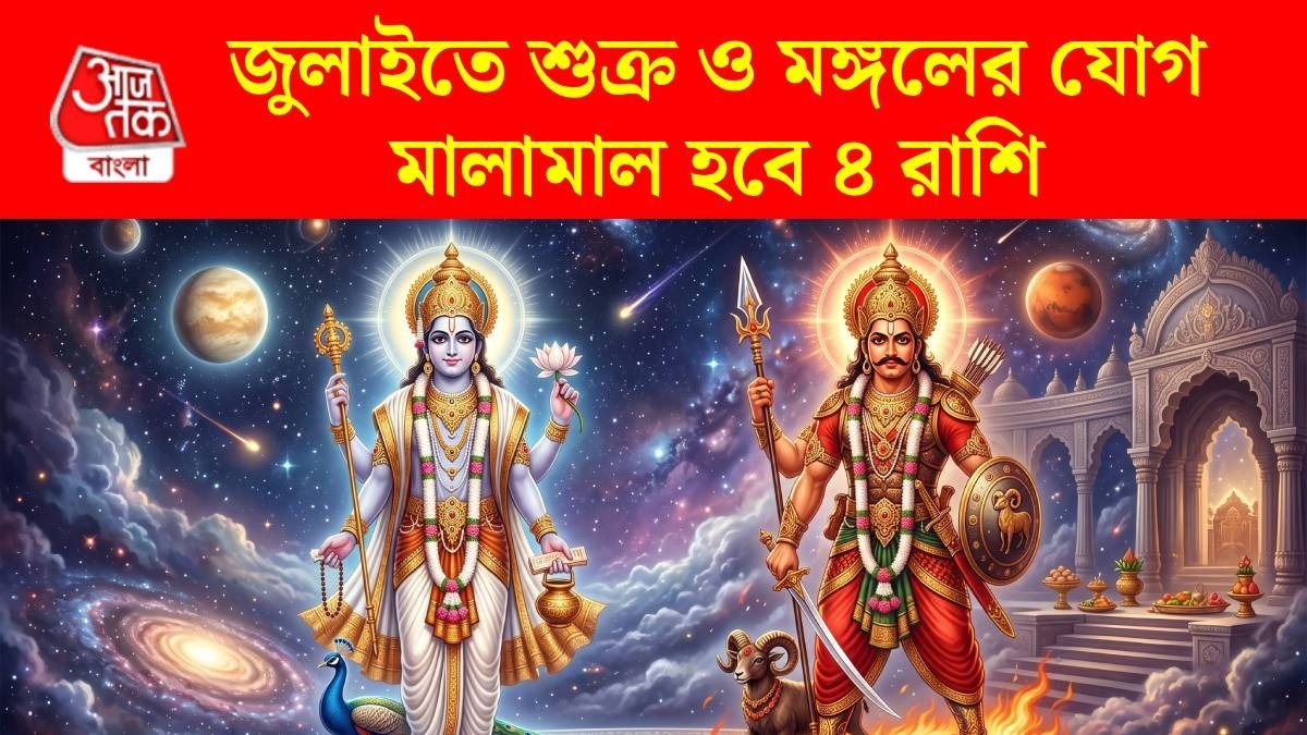 ২৯ জুলাই শুক্র এবং মঙ্গলের কেন্দ্র দৃষ্টি যোগ, ৪ রাশির ভাগ্য চমকাবে, সব ইচ্ছে পূরণ হবে
