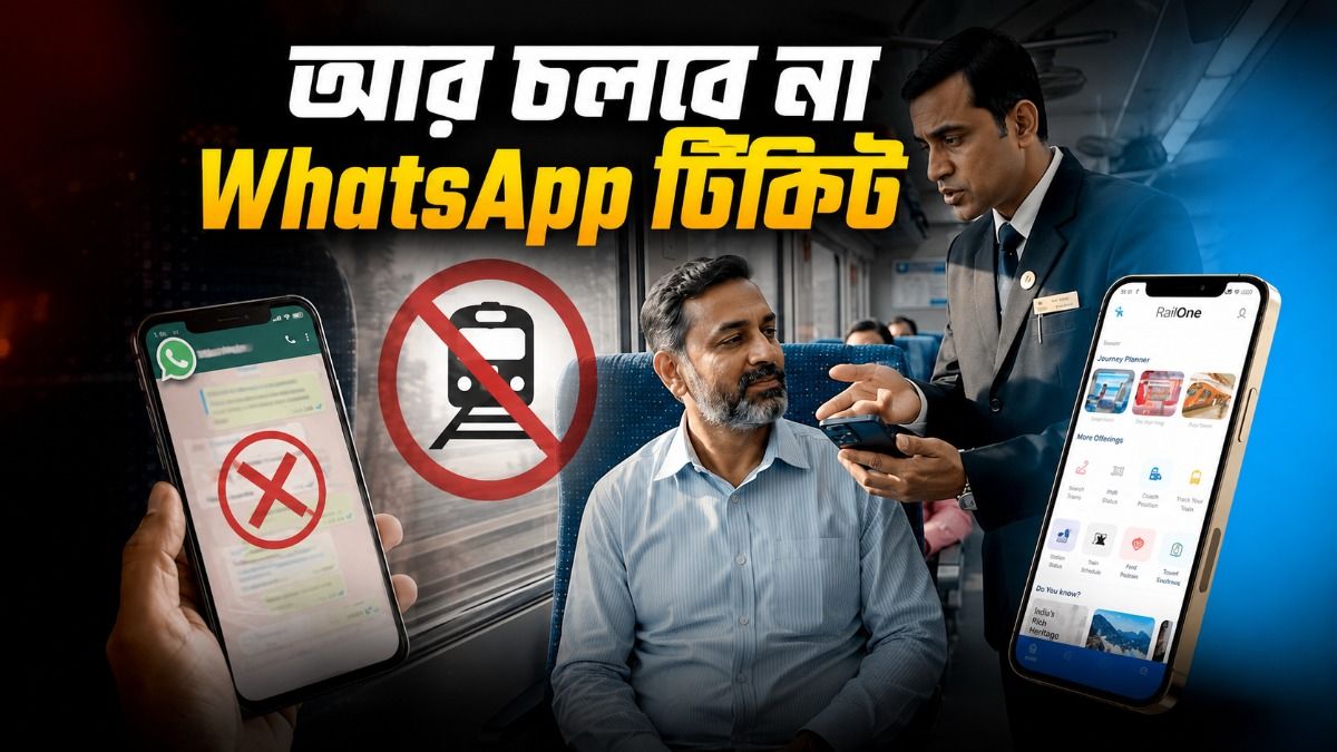 WhatsApp-এ ট্রেনের টিকিট দেখালে বড় জরিমানা, রেলের নতুন নিয়ম জানা আছে?