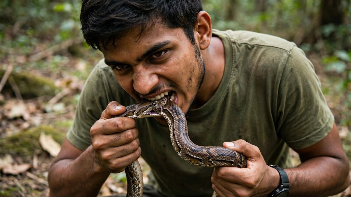 মালদায় ছোবল খেয়ে সাপকে পাল্টা কামড় যুবকের, হাতে জ্যান্ত সাপ নিয়ে হাজির হাসপাতালে