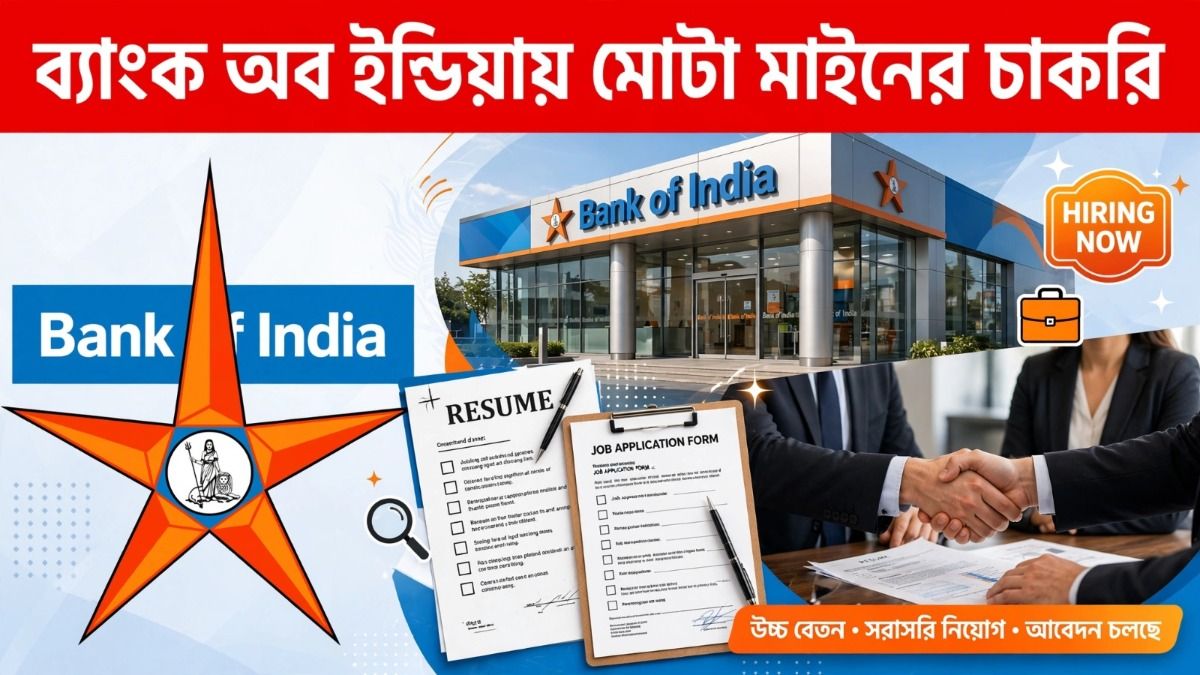 Bank Of India Recruitment: ব্যাংক অব ইন্ডিয়ায় মোটা বেতনে প্রচুর নিয়োগ, কারা আবেদনের যোগ্য?