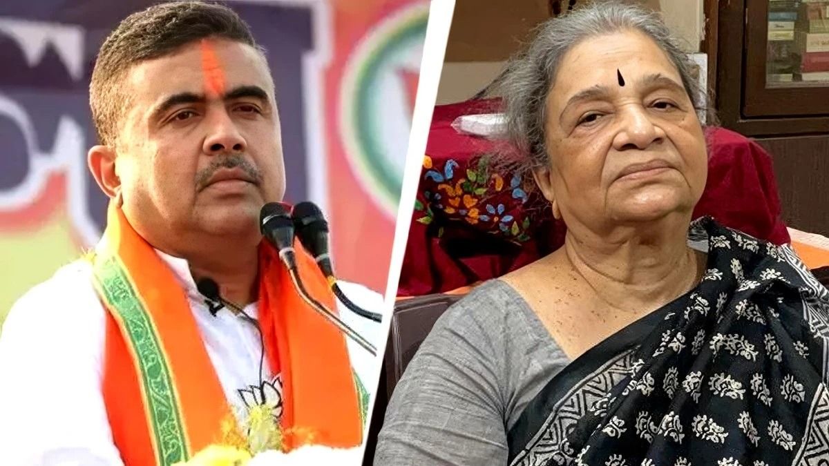 শুভেন্দু অধিকারী ও মীরা ভট্টাচার্য।-ফাইল ছবি