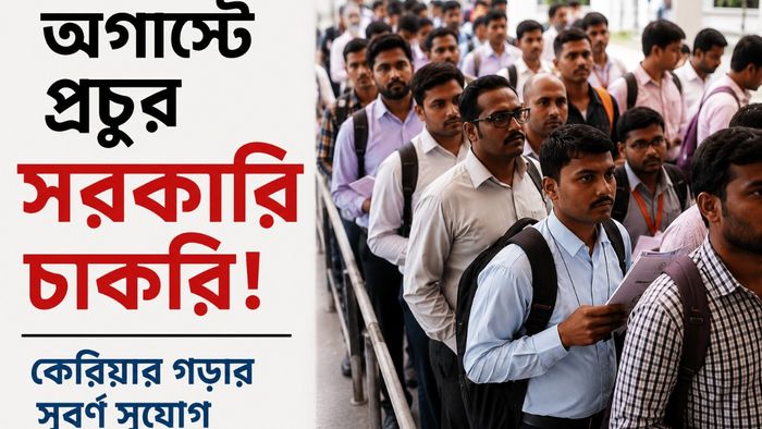 অগাস্টে সরকারি চাকরির আবেদনের তালিকা