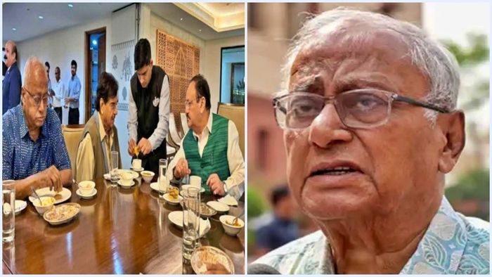 নাড্ডার সঙ্গে লাঞ্চের VIRAL ছবি (বাঁ দিকে), সৌগত রায় (ডান দিকে)