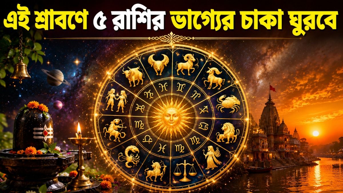  ১২ বছর পর শ্রাবণ মাসে বিরল পুষ্য অমৃত যোগ, কোন ৫ রাশির ভাগ্য বদলাবে? 
