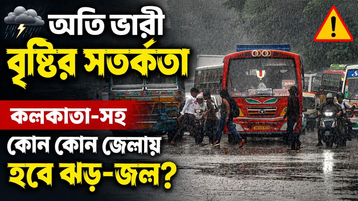 বুধবার থেকে বাড়বে বৃষ্টি, উত্তর ও দক্ষিণবঙ্গের এই জেলাগুলিতে সতর্কতা জারি