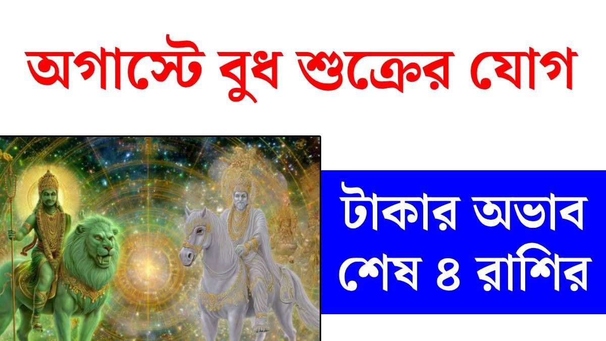 ১৩ অগাস্ট বুধ ও শুক্রের লাভ দৃষ্টি যোগ, ৪ রাশির কেরিয়ারে গ্রোথ, ব্যবসায় বিরাট উন্নতি