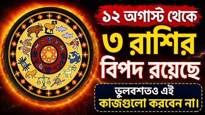 ১২ অগাস্ট থেকে ৩ রাশির বিপদ রয়েছে