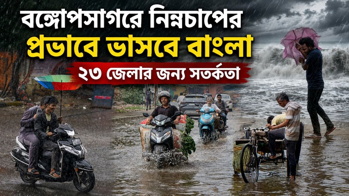  বঙ্গোপসাগরে নিম্নচাপের প্রভাবে ভাসবে বাংলা