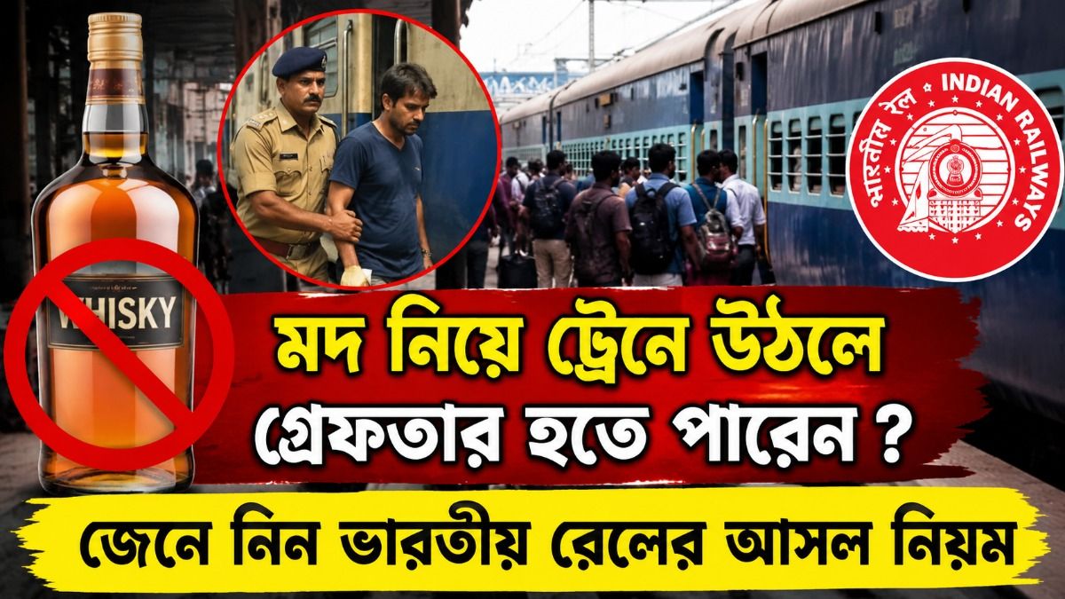 ট্রেনে কি মদ নিয়ে যাওয়া যায়? ধরা পড়লে কি জেল, জেনে নিন রেলের নিয়ম কী বলে