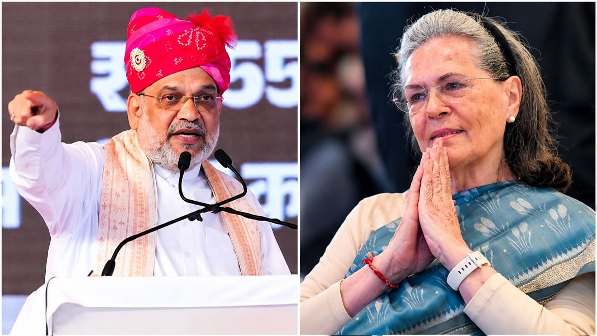 অমিত শাহ ও সোনিয়া গান্ধী 