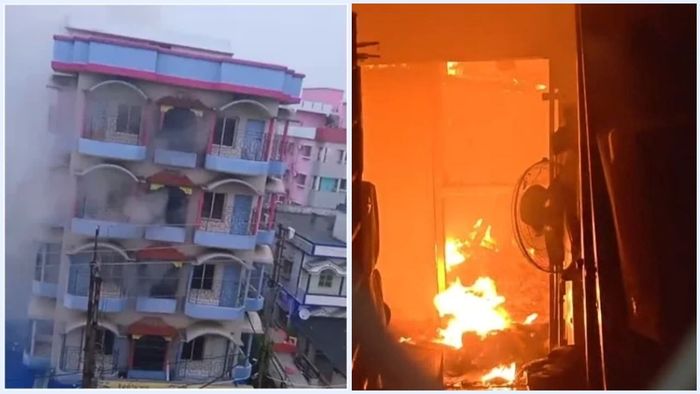 তারাপীঠের হোটেলে অগ্নিকাণ্ড