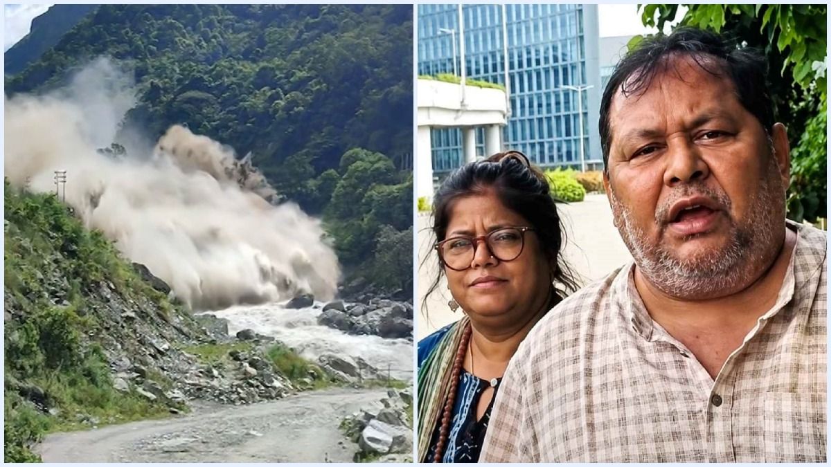 খরাজ মুখোপাধ্যায় ও তাঁর স্ত্রী প্রতিভা 