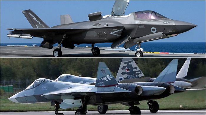 Su-57E স্টেলথ যুদ্ধবিমান।