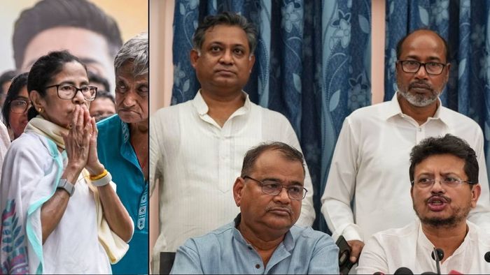 মমতা বন্দ্যোপাধ্যায়, ঋতব্রত বন্দ্যোপাধ্যায়, সন্দীপন সাহা ও আখরুজ্জামান