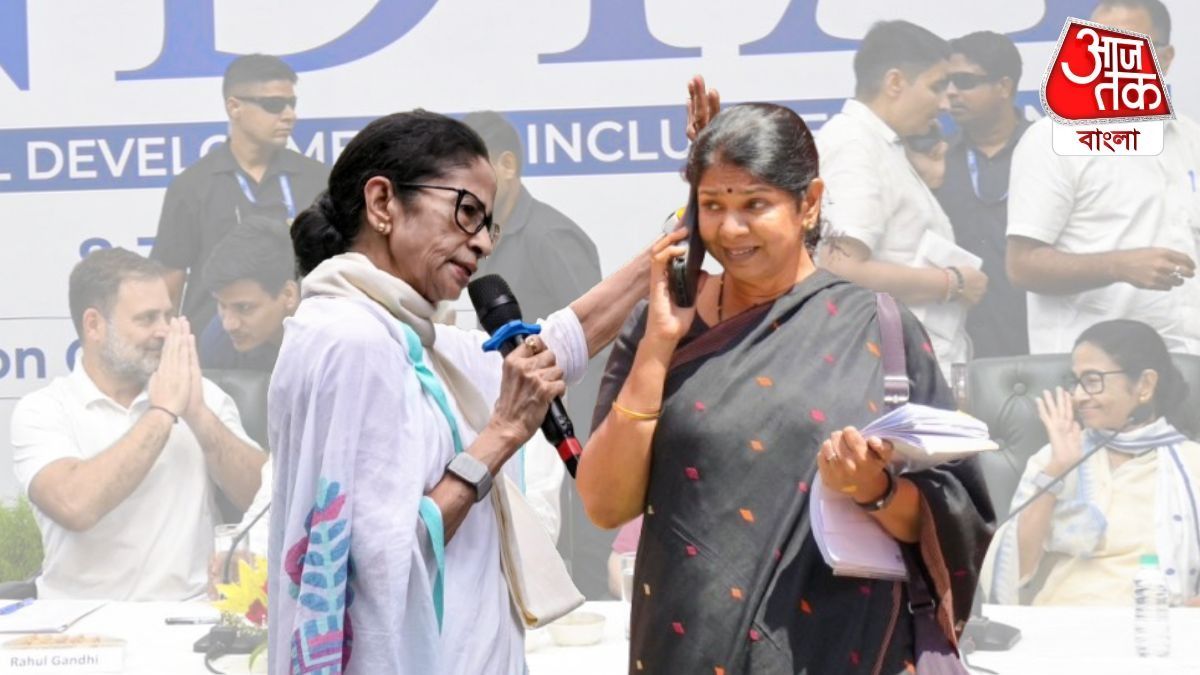 মমতা বন্দ্যোপাধ্যায় ও কানিমোঝির বৈঠক