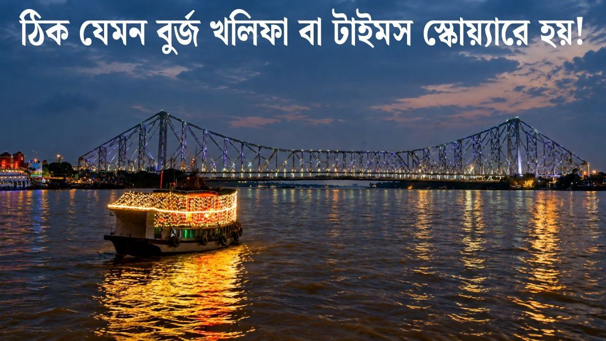 প্রেম প্রপোজ থেকে জন্মদিন, এ বার রাতের হাওড়া ব্রিজে ফুটে উঠবে আপনার ইচ্ছে, কী রকম?