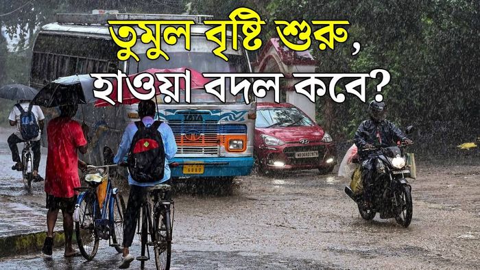 গভীর নিম্নচাপের জেরে তুমুল বৃষ্টি (ছবি: পিটিআই)