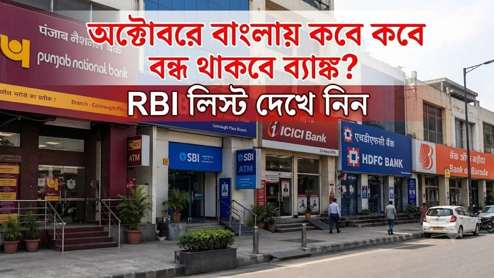 অক্টোবরে রাজ্যে কবে কবে বন্ধ থাকবে ব্যাঙ্ক?