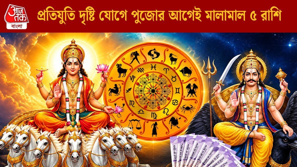  সূর্য ও শনির প্রতিযুতি যোগ, আজ থেকে আর্থিক ক্ষেত্রে সুসময় ৫ রাশির
