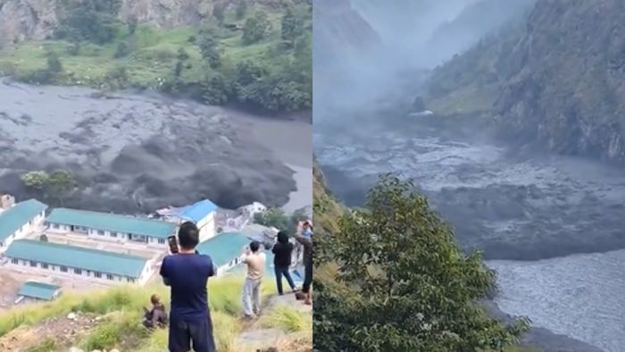 ভয়াবহ হড়পা বানে ভেসে গেল ৩৫টি বাড়ি।