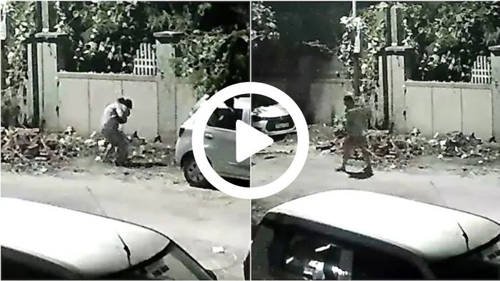 সিসিটিভি ক্যামেরায় ধরা পড়তেই বেজে উঠল মাইকে সতর্কবার্তা।