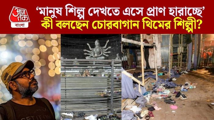 চোরবাগান সর্বজনীন পুজোর থিম শিল্পী সুশান্ত শিবানী পাল