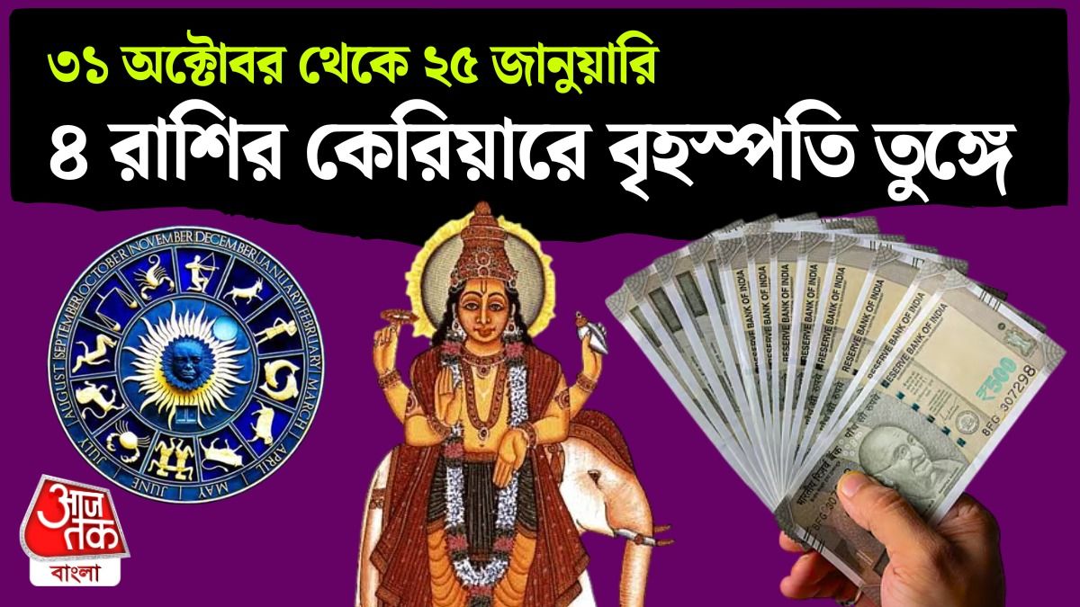 Lucky 4 রাশির চাকরি ও ব্যবসায় তুঙ্গ বৃহস্পতি 31 October থেকে, পড়ুন Jupiter Career Horoscope