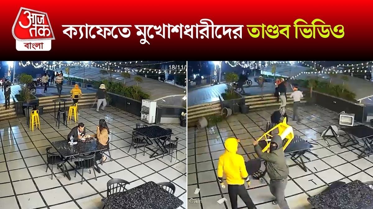 Cafe তে আচমকা জনা ২০ মুখোশধারী, শুরু হল তাণ্ডব, ভয়ঙ্কর CCTV Video