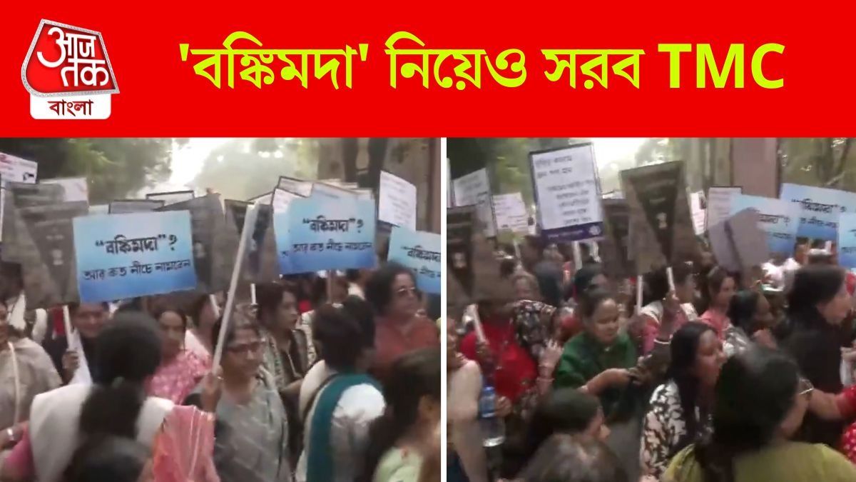 কলকাতার রাজপথে মিছিল মহিলা তৃণমূল কংগ্রেসের