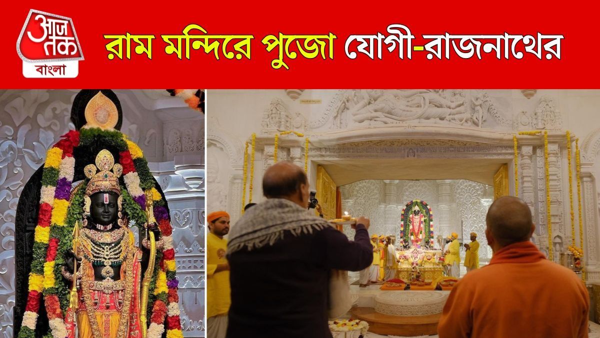 Rajnath Singh and Yogi Adityanath at Ram Temple