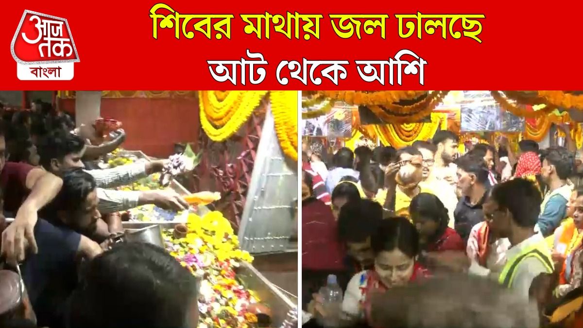 কলকাতার মন্দিরগুলোতে সকাল থেকে ভিড়