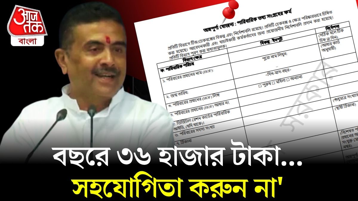 '২০ টাকার ঢেঁড়সও টিপে দেখেন!' অন্নপূর্ণার লম্বা ফর্ম নিয়ে যা বললেন শুভেন্দু