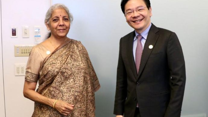 Indian Finance Minister निर्मला सीतारमण की मुलाकात सिंगापुर के वित्त मंत्री से Indian Finance Minister निर्मला सीतारमण की मुलाकात सिंगापुर के वित्त मंत्री से