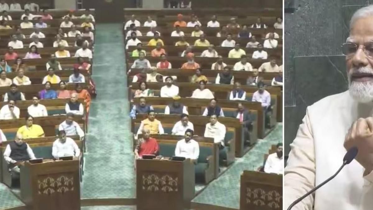 नए संसद भवन से प्रधानमंत्री नरेंद्र मोदी का पहला संबोधन