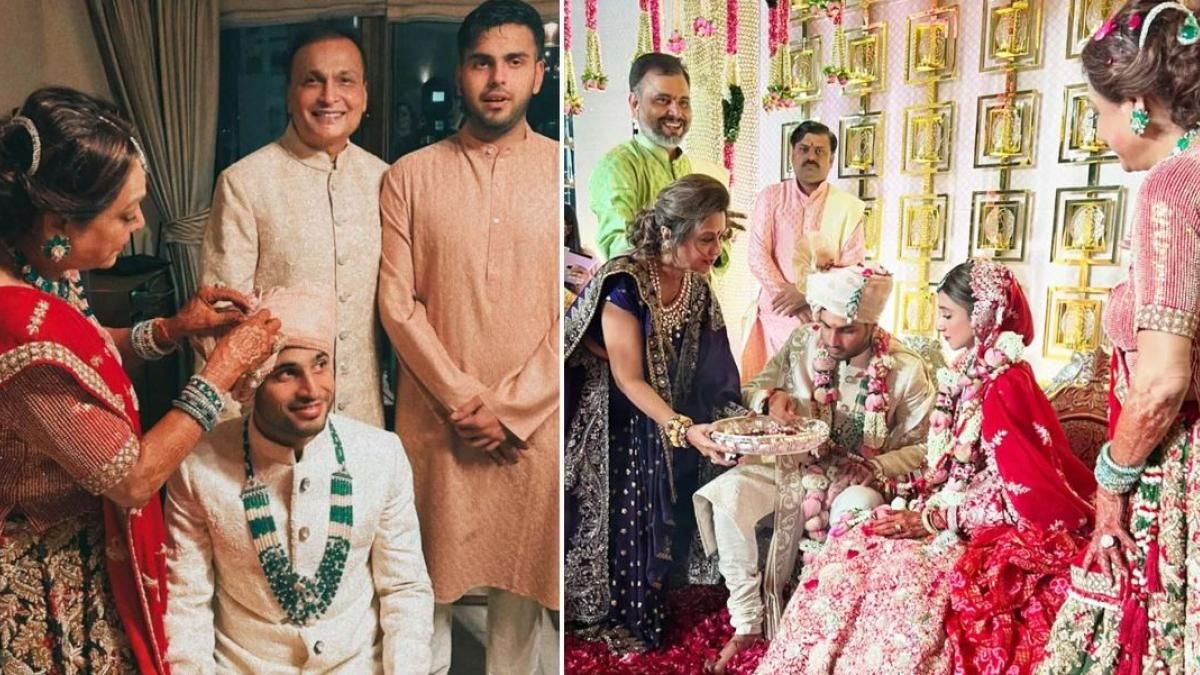 Anmol Ambani और Krisha ने शेयर की अपनी शादी की तस्वीरें Anmol Ambani और Krisha ने शेयर की अपनी शादी की तस्वीरें