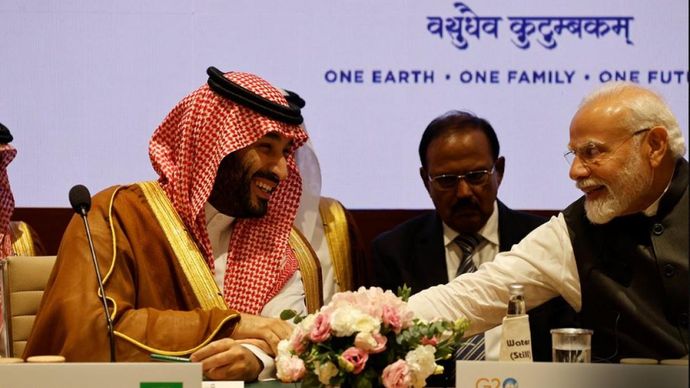 G-20 के बाद सऊदी प्रिंस सलमान का राष्ट्रपति भवन में शाही स्वागत G-20 के बाद सऊदी प्रिंस सलमान का राष्ट्रपति भवन में शाही स्वागत