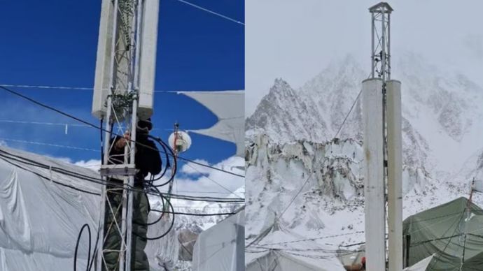 टावर सियाचिन वॉरियर्स ने BSNL की मदद से 6 अक्टूबर को इंस्टॉल किया है टावर सियाचिन वॉरियर्स ने BSNL की मदद से 6 अक्टूबर को इंस्टॉल किया है