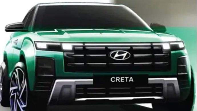 SUV Creta का डिजाइन स्केच जारी किया है