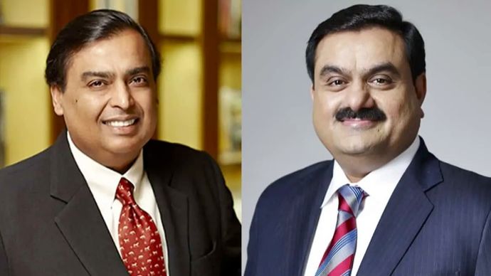 मुकेश अंबानी और गौतम अडाणी मुकेश अंबानी और गौतम अडाणी