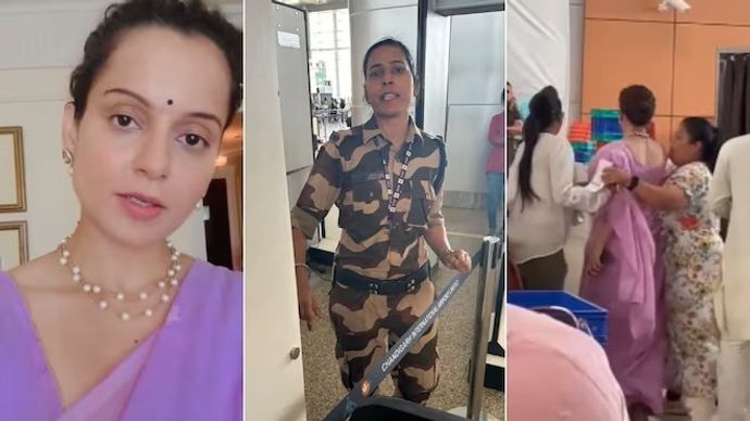 बीजेपी की सांसद बनीं बॉलीवुड एक्ट्रेस Kangana Ranaut को चंडीगढ़ एयरपोर्ट पर थप्पड़ मारा गया है बीजेपी की सांसद बनीं बॉलीवुड एक्ट्रेस Kangana Ranaut को चंडीगढ़ एयरपोर्ट पर थप्पड़ मारा गया है