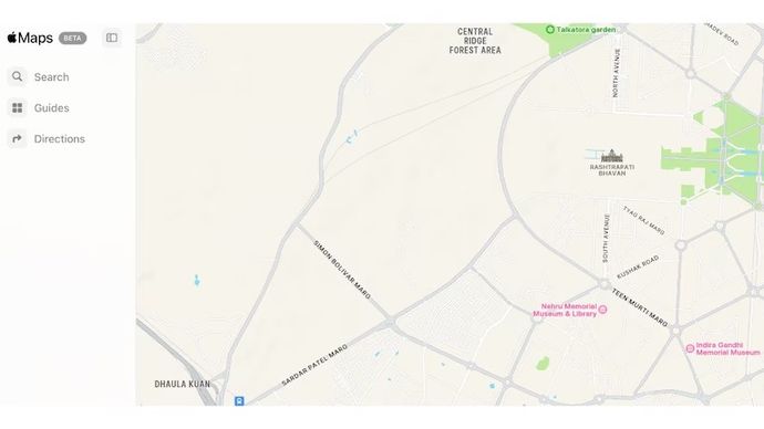 Apple Maps Web Beta Version launched in India