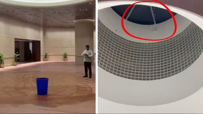 नई संसद की छत टपकने पर विपक्ष ने उठाए सवाल