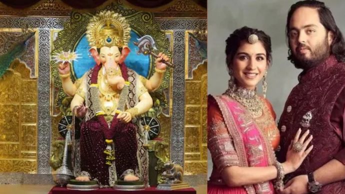 अनंत अंबानी और रिलायंस फाउंडेशन ने लालबागचा राजा को सोने का मुकुट किया दान । अनंत अंबानी और रिलायंस फाउंडेशन ने लालबागचा राजा को सोने का मुकुट किया दान ।