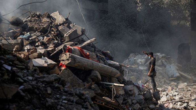 Aftermath of an Israeli air strike in Beirut. (file photo) Aftermath of an Israeli air strike, in Beirut