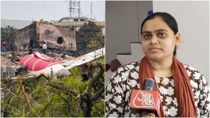 भरूच की भूमि चौहान 10 मिनट की देरी के कारण एअर इंडिया के विमान AI-171 में नहीं चढ़ सकीं और जिंदा बच गईं. (Aajtak Photo) Bhumi Chauhan of Bharuch could not board Air India flight AI-171 due to a delay of 10 minutes and survived