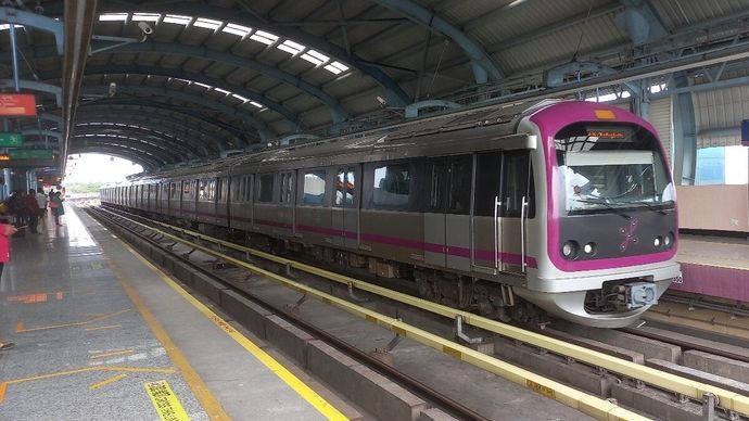 बेंगलुरु मेट्रो की पर्पल लाइन पर सेवा फिर से शुरू हो गई है। (Photo: ITG)