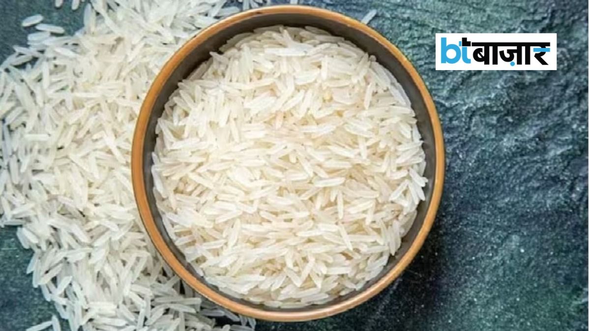 बासमती चावल अब ₹100 किलो, एक साल पहले था ₹85 किलो। बासमती चावल अब ₹100 किलो, एक साल पहले था ₹85 किलो।